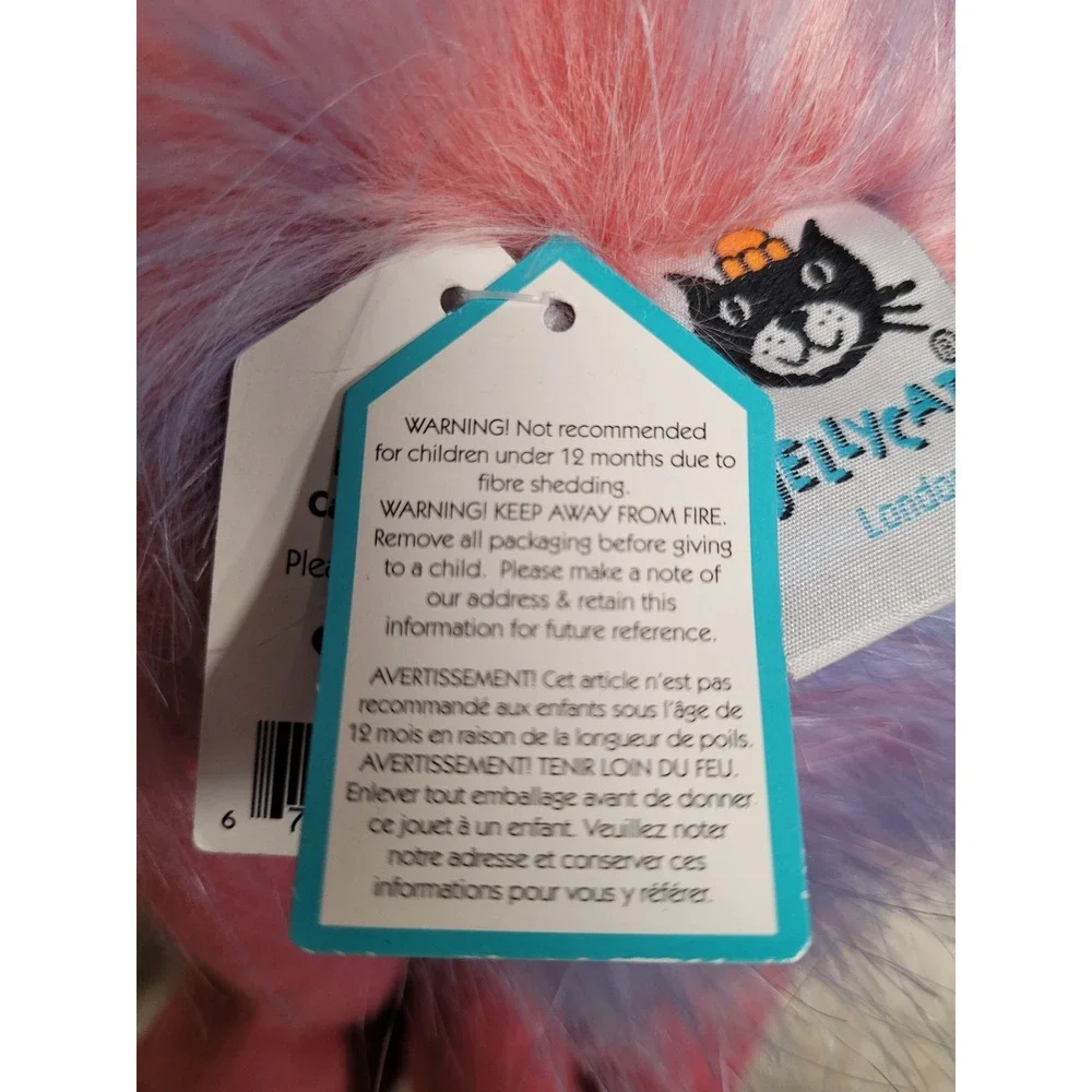 Jellycat Large Cotton Candy Pompom Pink Purple Ostrich Bird Plush PPL2CC‎ NWT